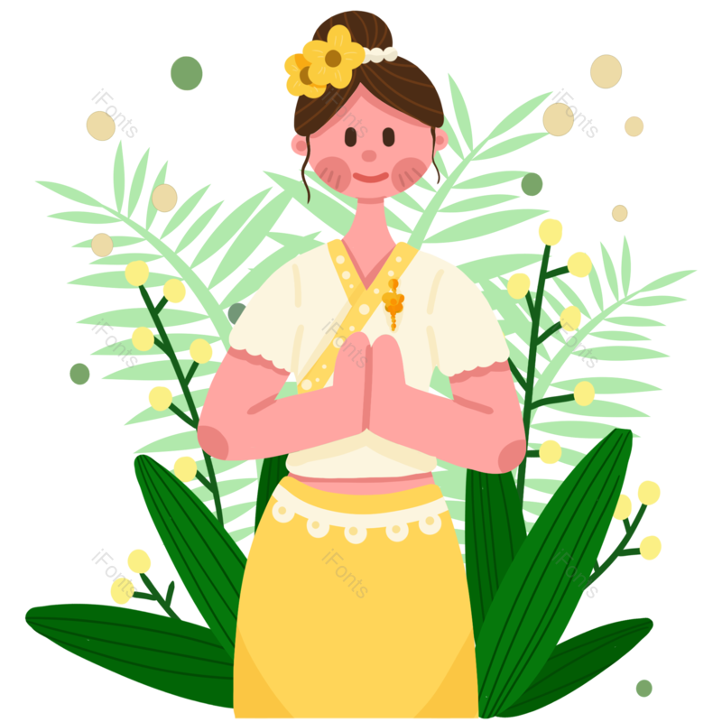 民族风图片,少数民族元素,卡通人物PNG,免抠素材